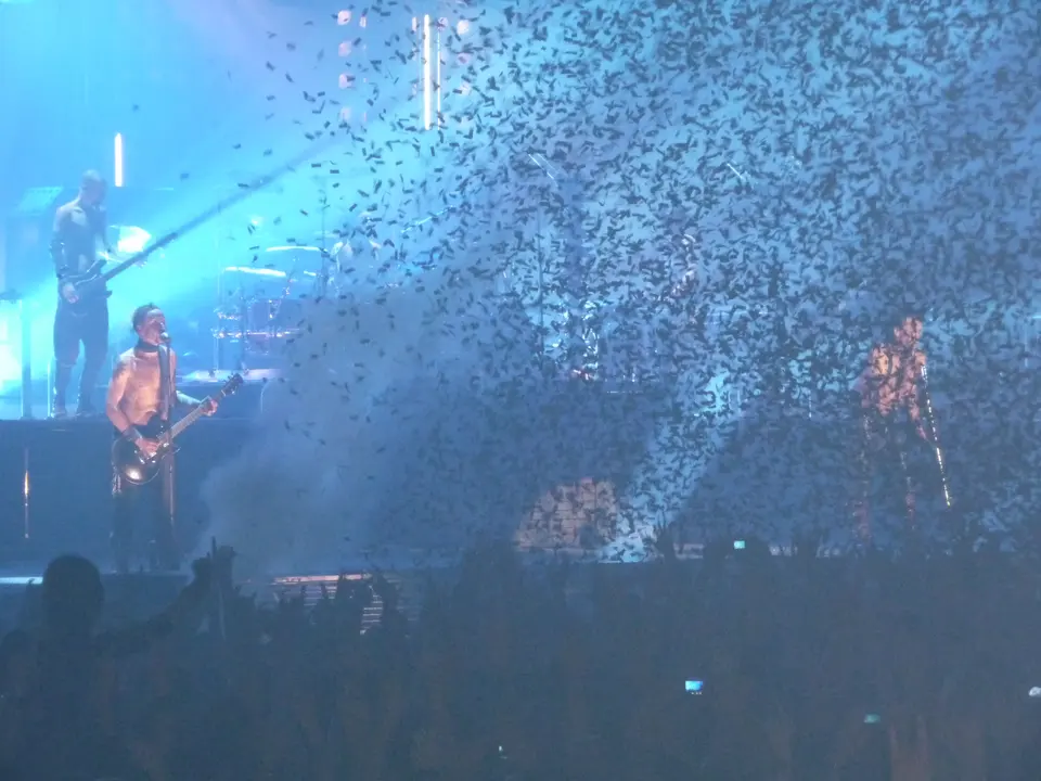 Tempête de confettis noirs