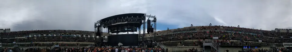 Panorama des Arènes en fin d'après-midi