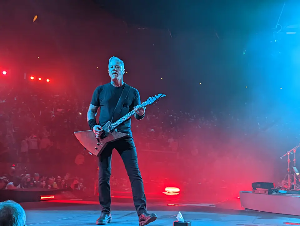 Hetfield, regard vers la fosse