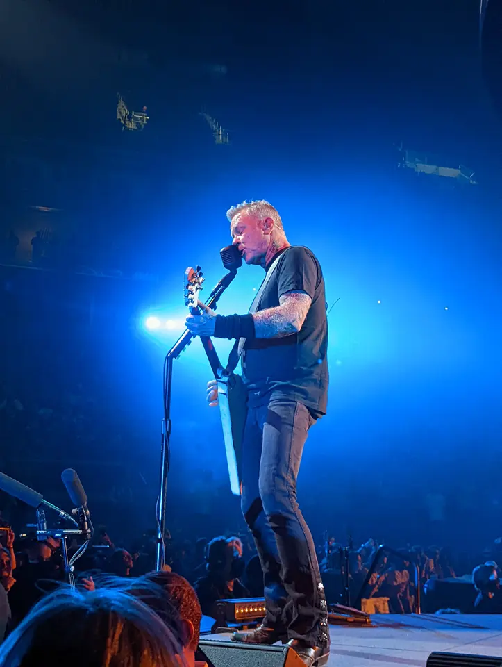 James Hetfield dans le bleu